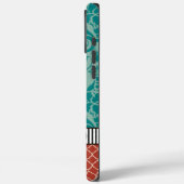 Aqua Sinaasappel Turquoise Marokkaanse gepersonali Case-Mate iPhone Case (Achterkant / Links)