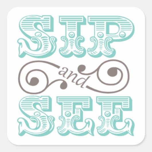 Aqua Sip en zie Gift Stickers (Voorkant)