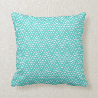 Aqua Skinny Chevron Kussen
