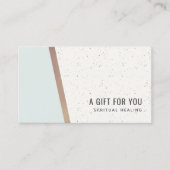 Aqua Sky Blue Roos Gold Ceramic Gift Certificate Visitekaartje (Voorkant)