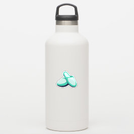 Aqua slippers sticker