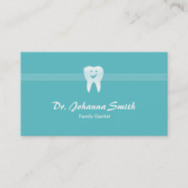 Aqua Smiling Tooth Dental Afspraak Vrouw Afsprakenkaartje