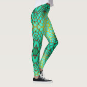 Aqua Snake Skin Leggings (Rechts)