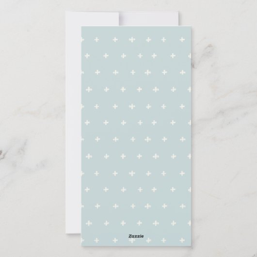 Aqua Sneeuw Waterverf Pijnboom Kerstboom Cadeaus Feestdagenkaart (Achterkant)