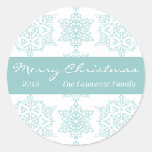 Aqua Sneeuwvlok Gepersonaliseerde Kerstvakantie