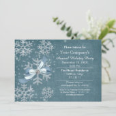 aqua snow Festive Corporate-feestdag uitnodigen Kaart (Staand voorkant)