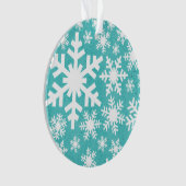 Aqua Snowflake Pattern AcrylOrnament Ornament (voorkant)