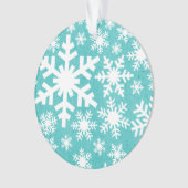 Aqua Snowflake Pattern AcrylOrnament Ornament (voorkant)
