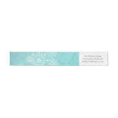 Aqua Snowflake Swirls Holiday Adresetiketten (Individueel)
