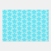 Aqua Snowflakes Schattige Inpakpapier Vel (Voorkant 3)