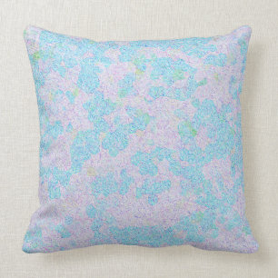 Aqua soft pastel elegant abstract kussen
