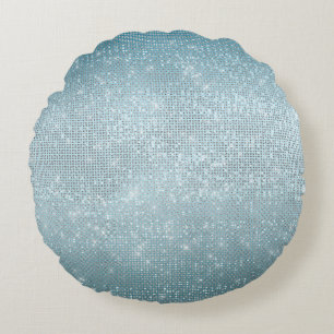 Aqua Sparkle Rond Kussen
