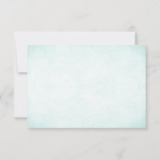 Aqua Sparkles & Crown Fairytale Wedding RSVP Card (Achterkant)