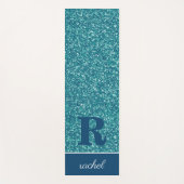 Aqua Sparkles Personalized Yogamat (Voorkant)