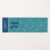 Aqua Sparkles Personalized Yogamat (Voorkant (horizontaal))