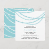 Aqua Sparkling Lights Huwelijk repetitie diner Kaart (Voorkant / Achterkant)