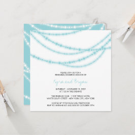 Aqua Sparkling Lights Huwelijk repetitie diner Kaart