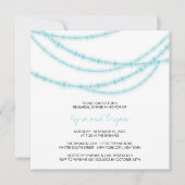 Aqua Sparkling Lights Huwelijk repetitie diner Kaart (Voorkant)