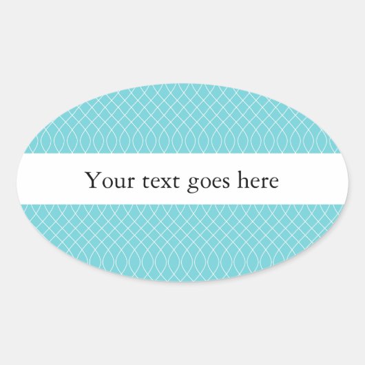Aqua Spiral Ovale Sticker (Voorkant)