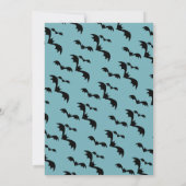 Aqua spookachtig begraafplaats Halloween feest Kaart (Achterkant)