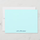 Aqua Spring Bridal Shower-uitnodiging Kaart (Achterkant)