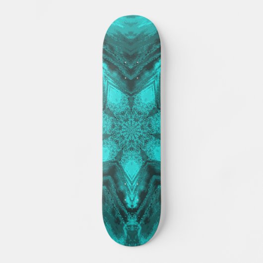 Aqua Star Kaleidoscoop Skateboard (Voorkant)