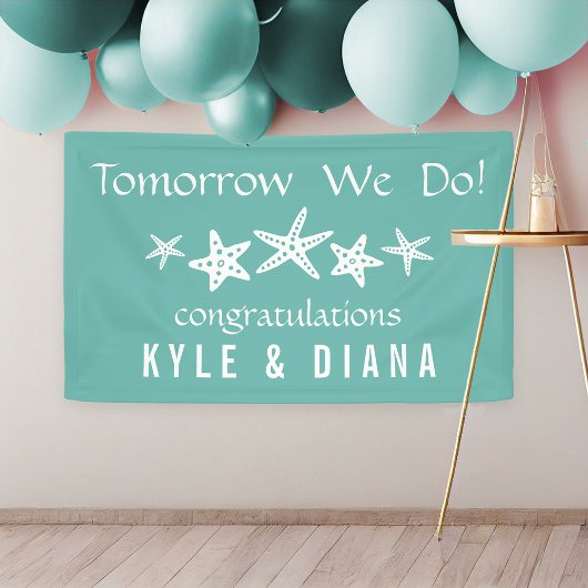 Aqua Starfish Aangepast Spandoek