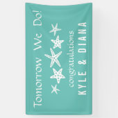 Aqua Starfish Aangepast Spandoek (Verticaal)