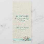 Aqua Starfish Beach huwelijksreis Programmakaart (Achterkant)