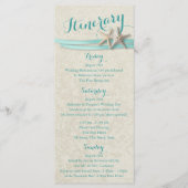 Aqua Starfish Beach huwelijksreis Programmakaart (Voorkant)