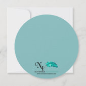Aqua Starfish Stripe Beach Wedding Kaart (Achterkant)