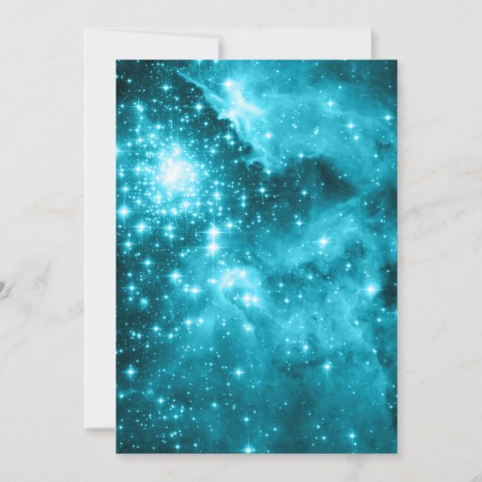 Aqua Stars Celestial Blank Kaart (Voorkant)