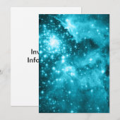 Aqua Stars Celestial Blank Kaart (Voorkant / Achterkant)