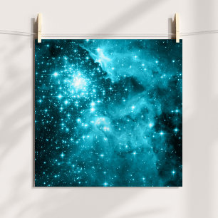 Aqua Stars Getinte Hemel Foto Poster