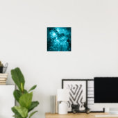 Aqua Stars Getinte Hemel Foto Poster (Thuiskantoor)