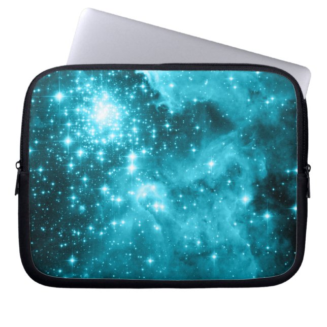Aqua Stars Laptop Sleeve (Voorkant)