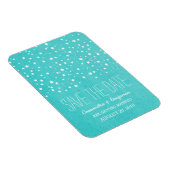 Aqua Sterrennacht Save the Date Premium Magnet Magneet (Rechterzijde)