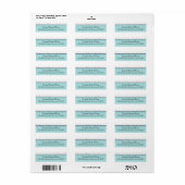 Aqua Stippen Retouradres Etiket (Full Sheet)