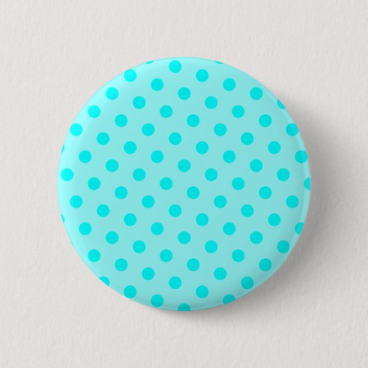 Aqua Stippen Ronde Button 5,7 Cm (Voorkant)