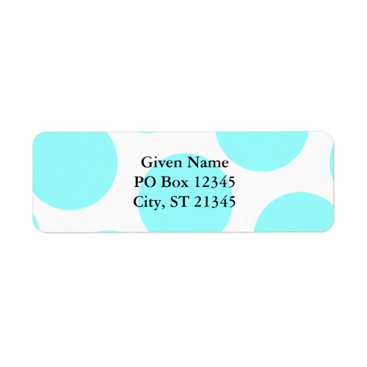 Aqua Stippenpatroon Etiket (Voorkant)