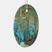 Aqua Stoom Slak Reiziger Keramisch Ornament (Rechts)