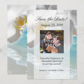 Aqua Strand Orchidee Save The Date (Voorkant / Achterkant)