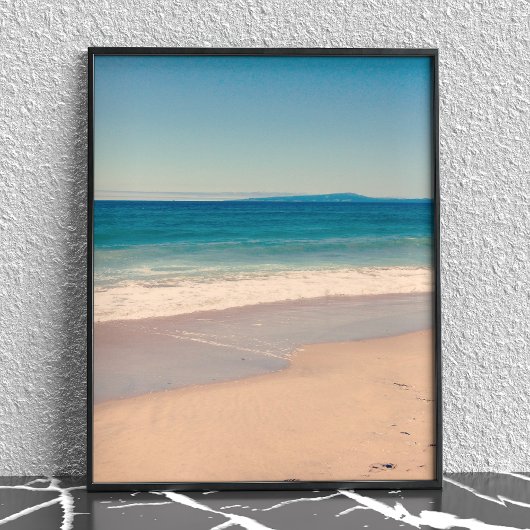 Aqua strand scene poster
