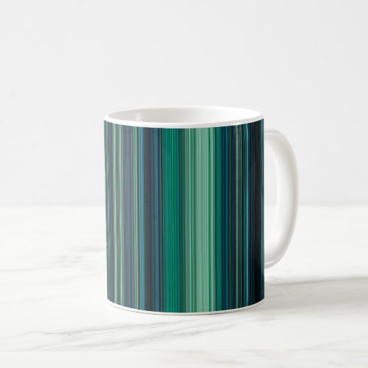 Aqua Strepen Koffiemok (Voorkant rechts)