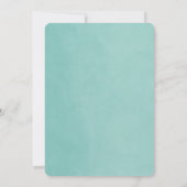 Aqua String Lights Baby shower Invitation Kaart (Achterkant)