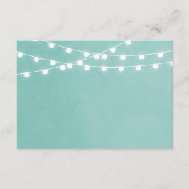 Aqua String Lights Bruiloft invoegen Kaart