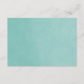 Aqua String Lights Bruiloft invoegen Kaart (Achterkant)