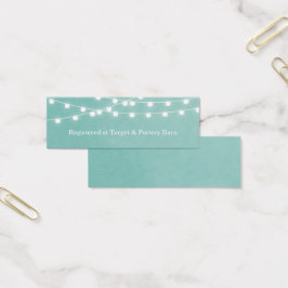 Aqua String Lights Bruiloft invoegen Kaart