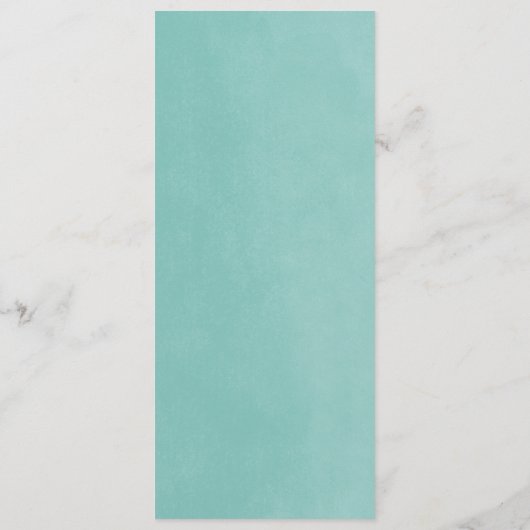 Aqua String Lights Bruiloft Menu Kaart (Achterkant)