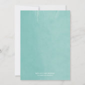 Aqua String Lights repetitie diner uitnodiging (Achterkant)